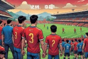 紧张！双方队伍将在足球场上争夺胜利